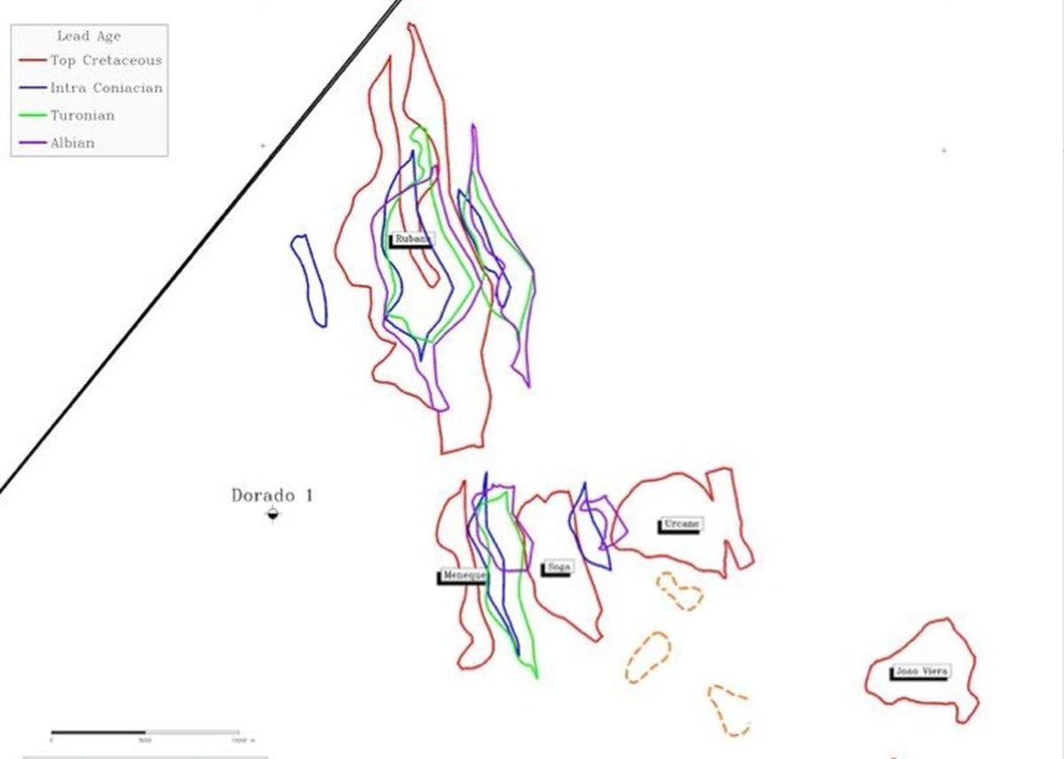 Block 1 prospect inventory showing Rubane and surrounding leads from CAP Energy technical material